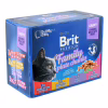 Вологий корм для кішок Brit Premium Cat сімейна тарілка асорті 4 смаки 100 г х 12 шт (8595602506255) - Image 1
