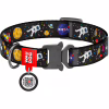 Нашийник для тварин WAUDOG Nylon з QR паспортом NASA металічна пряжка-фастекс S (5119) - Image 1