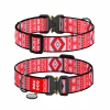 Ошейник для животных WAUDOG Nylon с QR паспортом "Этно красный" металлическая пряжка-фастекс XXL (4535-0133) - Image 1