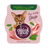 Влажный корм для кошек Delickcious Суп из курицы с ветчиной и добавлением шпината 80 г (4820269141599) - Image 1