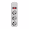 Сетевой фильтр питания Maxxter SPM3-G-6G серый 1.8 м кабель, 3 розетки (SPM3-G-6G) - Image 1