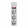 Сетевой фильтр питания Maxxter SPM3-G-6G серый 1.8 м кабель, 3 розетки (SPM3-G-6G) - Image 1