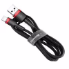 Дата кабель USB 2.0 AM to Lightning 0.5m Cafule 2.4A red+black Baseus (CALKLF-A19) - Image 1