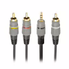 Кабель мультимедийный 3.5mm M to 3xRCA M 1.5m (4pin) AV Cablexpert (CCAP-4P3R-1.5M) - Image 1