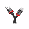 Дата кабель USB 2.0 AM to Lightning 1.0m Cafule Black-Red Baseus (CALKLF-B19) - Image 1