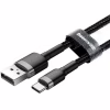 Дата кабель USB 2.0 AM to USB-C 1.0m 3A grey-black Baseus (CATKLF-BG1) - Image 1