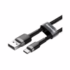 Дата кабель USB 2.0 AM to USB-C 1.0m 3A grey-black Baseus (CATKLF-BG1) - Image 1