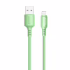Дата кабель USB 2.0 AM to Lightning 1.0m soft silicone green ColorWay (CW-CBUL042-GR) - Image 1