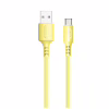 Дата кабель USB 2.0 AM to USB-C 1.0m soft silicone yellow ColorWay (CW-CBUC043-Y) - Image 1