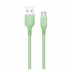 Дата кабель USB 2.0 AM to USB-C 1.0m soft silicone green ColorWay (CW-CBUC042-GR) - Image 1