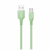 Дата кабель USB 2.0 AM to USB-C 1.0m soft silicone green ColorWay (CW-CBUC042-GR) - Image 1