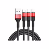 Дата кабель USB 2.0 AM to Lightning + Micro 5P + USB-C 1.0m Xpress one X26 black+red HOCO (6957531080282) - Image 1