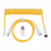Дата кабель USB-C + USB A to USB-C 1.36m Coiled Aviator yellow Keychron (CAB16_KEYCHRON) - Image 1