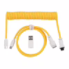 Дата кабель USB-C + USB A to USB-C 1.36m Coiled Aviator yellow Keychron (CAB16_KEYCHRON) - Image 1