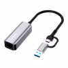 Адаптер USB-C + USB A to RJ45 Ethernet 1000Mbps ColorWay (CW-AD-CRG) - Image 1
