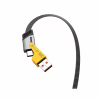Дата кабель USB 2.0 AM to USB-C + USB 2.0 AM to Lightning 1.0m 60W black XO (NB283_4-in-1_Black) - Image 1