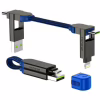 Дата кабель 6in1 inCharge X 0,14m 100W blue Rolling Square (X02WR) - Image 1