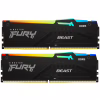 Модуль пам'яті для комп'ютера DDR5 32GB (2x16GB) 5600 MHz FURY Beast RGB Kingston Fury (ex.HyperX) (KF556C40BBAK2-32) - Image 1