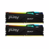 Модуль пам'яті для комп'ютера DDR5 64GB (2x32GB) 5600 MHz Beast RGB Kingston Fury (ex.HyperX) (KF556C36BBEAK2-64) - Image 1