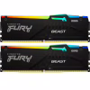 Модуль пам'яті для комп'ютера DDR5 16GB (2x8GB) 5600 MHz FURY Beast RGB Kingston Fury (ex.HyperX) (KF556C36BBEAK2-16) - Image 1
