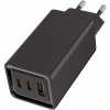 Зарядний пристрій ColorWay GaN3 Pro Power Delivery (USB-A + 2 USB TYPE-C) (65W) (CW-CHS039PD-BK) - Image 1