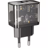 Зарядний пристрій HOCO N34 Dazzling dual-port Black (6931474799166) - Image 1