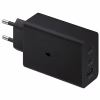 Зарядний пристрій Samsung 2xUSB-С 65W PD PPS/USB-A Black (EP-T6530NBEGEU) - Image 1