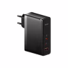 Зарядний пристрій Baseus 2xUSB-C 140W + 1xUSB GaN + cable USB-C to USB-C black (CCGP100201) - Image 1