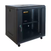 Шафа настінна GEAR 12U 19" 600x450x650 мм, + полка 19", black (GWMSN-12U-600-450) - Image 1