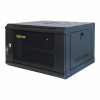 Шафа настінна GEAR 6U 19" 600x450x350 мм, + полка 19", black (GWMSN-6U-600-450) - Image 1