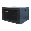 Шафа настінна GEAR 6U 19" 600x450x350 мм, + полка 19", black (GWMSN-6U-600-450) - Image 1