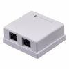 Комп'ютерна розетка RJ45 x2 STP 5e Kingda (KD-WP6037-C5e) - Image 1