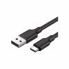 Дата кабель USB 2.0 AM to USB-C 0.5m 3.0A (18W) Nickel Plating US287 Black Ugreen (60115) - Image 1