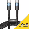 Дата кабель USB-C to USB-C 1.0m 100W blue Essager (EXCTT1-XC03) - Image 1