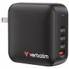 Зарядний пристрій Verbatim MiniGaN 165 W 4 ports (3xUSB-C/1xUSB-A) (32216) - Image 1