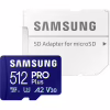 Карта пам'яті Samsung 512 GB microSDXC Pro Plus UHS-I U3 V30 A2 Class 10 + SD-adap (MB-MD512SA/EU) - Image 1