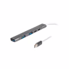 Концентратор Maxxter USB-C to 1xUSB 3.0 + 2xUSB 2.0 + 1xUSB-C PD100W + 1xUSB-C (HU3C-4P1PD-01) - Image 1