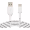 Дата кабель USB 2.0 AM to USB-C 1.0m braided white Belkin (CAB002BT1MWH) - Image 1