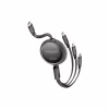 Дата кабель USB-C to Lightning 1.1m 27W + USB-C 60W + Micro USB TrioCord-R black Promate (triocord-r.black) - Image 1