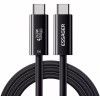Дата кабель USB-C to USB-C 1.0m Thunderbolt 4 240W 8K60Hz black Essager (EXCTT4-PL01-P) - Image 1