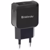 Зарядное устройство Defender EPA-13 black, 2xUSB, 5V/2.1A, package (83840) - Image 1