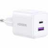 Зарядний пристрій Ugreen USB + USB-C GaN 30W X516 white (65015) - Image 1
