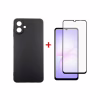 Чехол для мобильного телефона Dengos Carbon Kit for Samsung Galaxy A07 case + glass Black (DG-KM-162) - Image 1