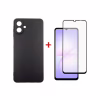 Чохол до мобільного телефона Dengos Carbon Kit for Samsung Galaxy A07 case + glass Black (DG-KM-162) - Image 1