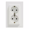 Розетка Schneider Electric ASFORA із заземленням подвійна біла 16А (EPH9900121) - Image 1