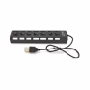 Концентратор Voltronic USB 2.0 to 7xUSB with switches black (YT-H7SHS-B) - Image 1