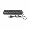 Концентратор Voltronic USB 2.0 to 7xUSB with switches black (YT-H7SHS-B) - Image 1