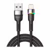 Дата кабель USB 2.0 AM to Lightning 2.0m 2.4A LED black Essager (EXCL-XCDA01) - Image 1