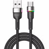 Дата кабель USB 2.0 AM to USB-C 2.0m 3A LED black Essager (EXCT-XCDA01) - Image 1