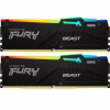 Модуль пам'яті для комп'ютера DDR5 64GB (2x32GB) 6000 MHz Beast RGB Kingston Fury (ex.HyperX) (KF560C36BBEAK2-64) - Image 1